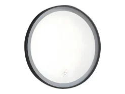 Vente-unique Miroir de salle de bain lumineux rond noir à Leds - D. 60 cm - NUMEA* Miroir Simple