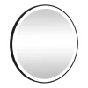 Vente-unique Miroir de salle de bain lumineux rond noir avec Leds - D. 80 cm - NUMEA