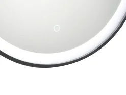 Vente-unique Miroir de salle de bain lumineux rond noir avec Leds - D. 80 cm - NUMEA