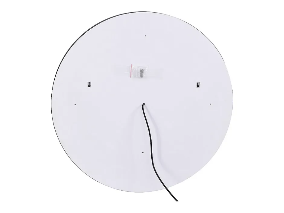 Vente-unique Miroir de salle de bain lumineux rond noir avec Leds - D. 80 cm - NUMEA
