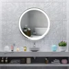 Giantex Miroir de Salle de Bain LED Miroir Mural avec 3 Couleurs de Lumière & Luminosité Réglable Miroir de Coiffeuse LED* Miroir Lumineux