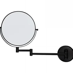 Sanindusa Miroir de salle de bain mural grossissant articulé Luxe latéral face couleur noir