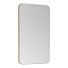 Vente-unique Miroir de salle de bain rectangle contour doré - 50 x 80 cm - DEMETRIA* Miroir Simple