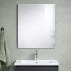 Kiamami Valentina Miroir De Salle De Bain Simple Avec Cadre En Abs Gris 70X60