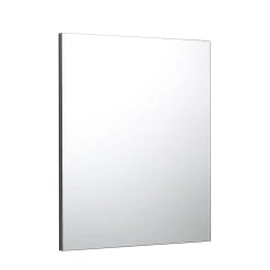 Kiamami Valentina Miroir De Salle De Bain Simple Avec Cadre En Abs Gris 70X60