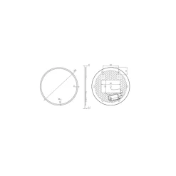 MPGlass Miroir de salle de bains lumineux LED rond Ø60 cm, argenté, Bishop* Miroir Lumineux