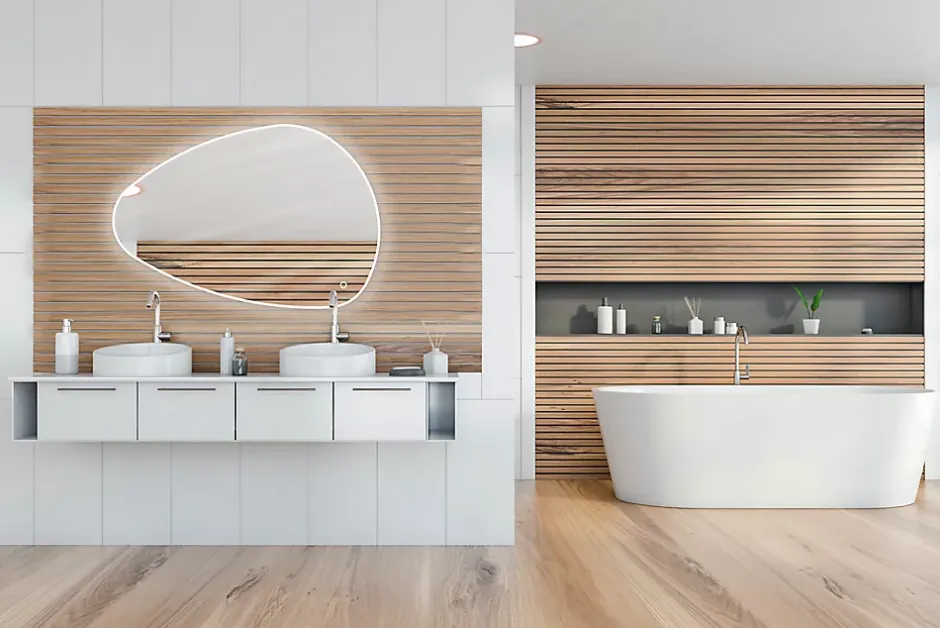 MPGlass Miroir de salle de bains lumineux LED 80 x 120 cm, argenté, Stone