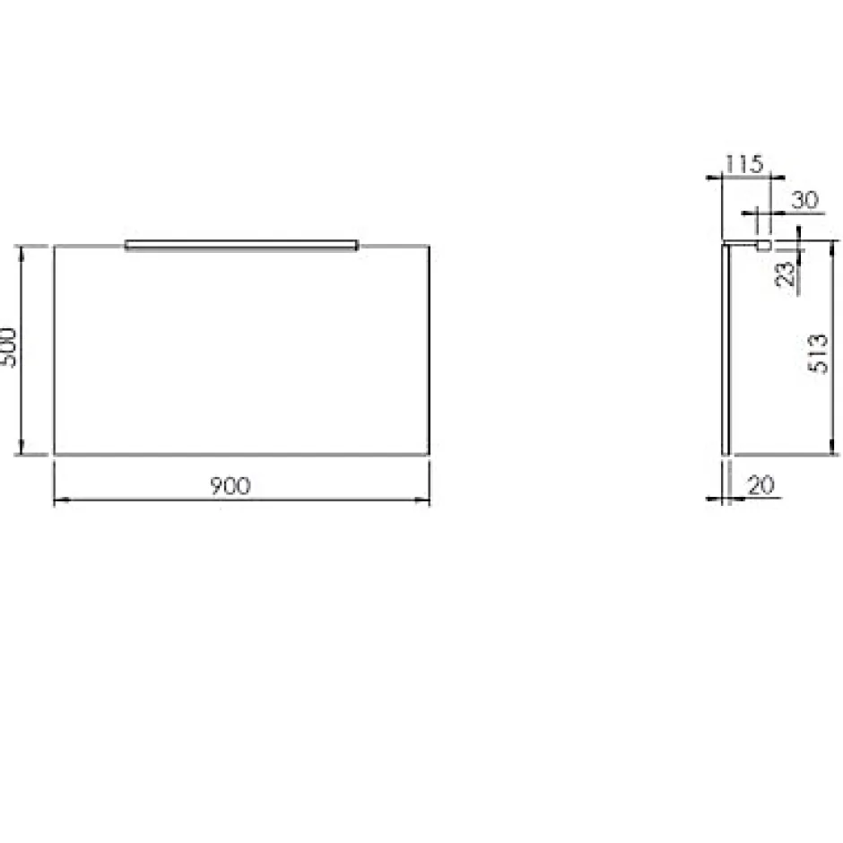 Miroir de salle de bains lumineux LED effet chêne l.90 cm, Calao* Miroir Lumineux