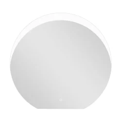 MPGlass Miroir de salle de bains lumineux LED rond 95 x 100 cm, argenté, Vague