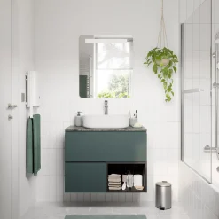 Cooke & Lewis Miroir de salle de bains éclairant LED antibuée 60x70 cm, GoodHome Colwell