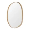Homesight Miroir de salle de bains forme galet l.60 x H.80 cm, placage chêne, Thiam