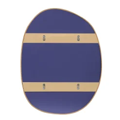 Homesight Miroir de salle de bains forme galet l.60 x H.80 cm, placage chêne, Thiam