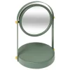 5Five Miroir de salle de bains grossissant et pivotant à poser, vert ficus, Duo* Miroir Simple
