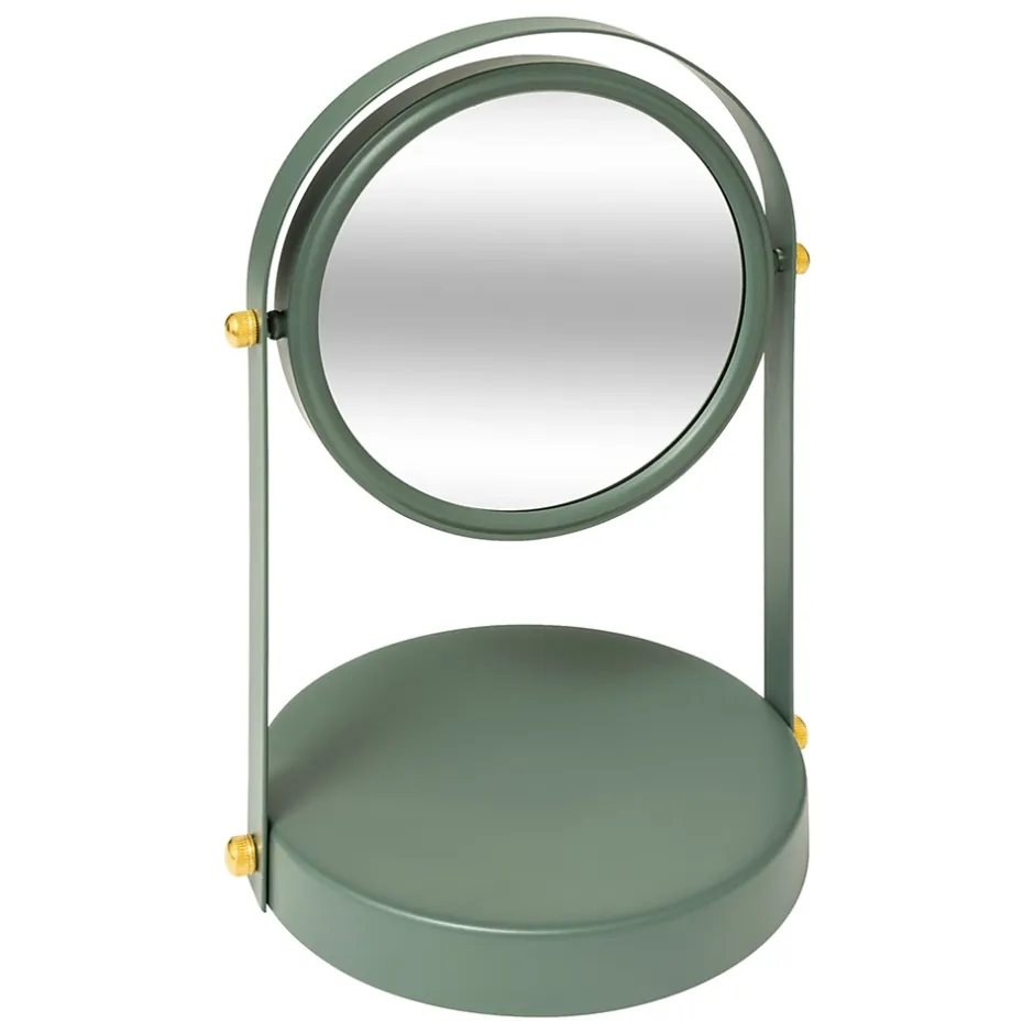 5Five Miroir de salle de bains grossissant et pivotant à poser, vert ficus, Duo* Miroir Simple