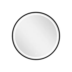 MPGlass Miroir de salle de bains lumineux LED noir rond Ø120 cm, Naos Black* Miroir Lumineux