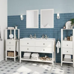 GoodHome Miroir de salle de bains blanc mat l.70 x L.50 x ép.1,6 cm, Perma