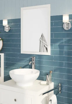 GoodHome Miroir de salle de bains blanc mat l.70 x L.50 x ép.1,6 cm, Perma
