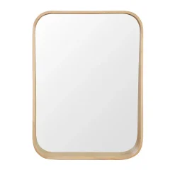 Homesight Miroir de salle de bains l.60 x H.80 cm, placage chêne, Thiam