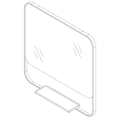 GoodHome Miroir de salle de bains mural blanc avec tablette l.60,5 x H.60.5 x P.12 cm, Maza* Miroir Simple