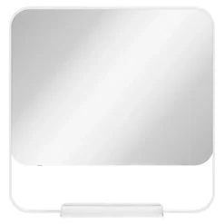GoodHome Miroir de salle de bains mural blanc avec tablette l.60,5 x H.60.5 x P.12 cm, Maza* Miroir Simple