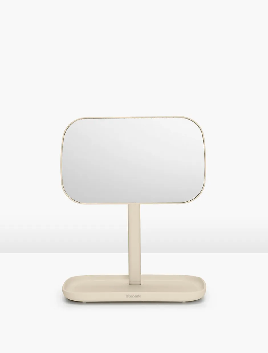 Brabantia Miroir de salle de bains avec plateau, beige, ReNew* Miroir Simple