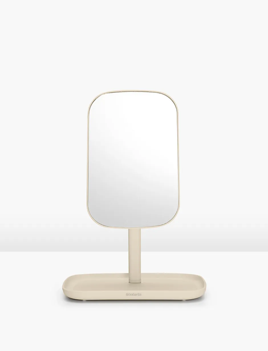Brabantia Miroir de salle de bains avec plateau, beige, ReNew* Miroir Simple