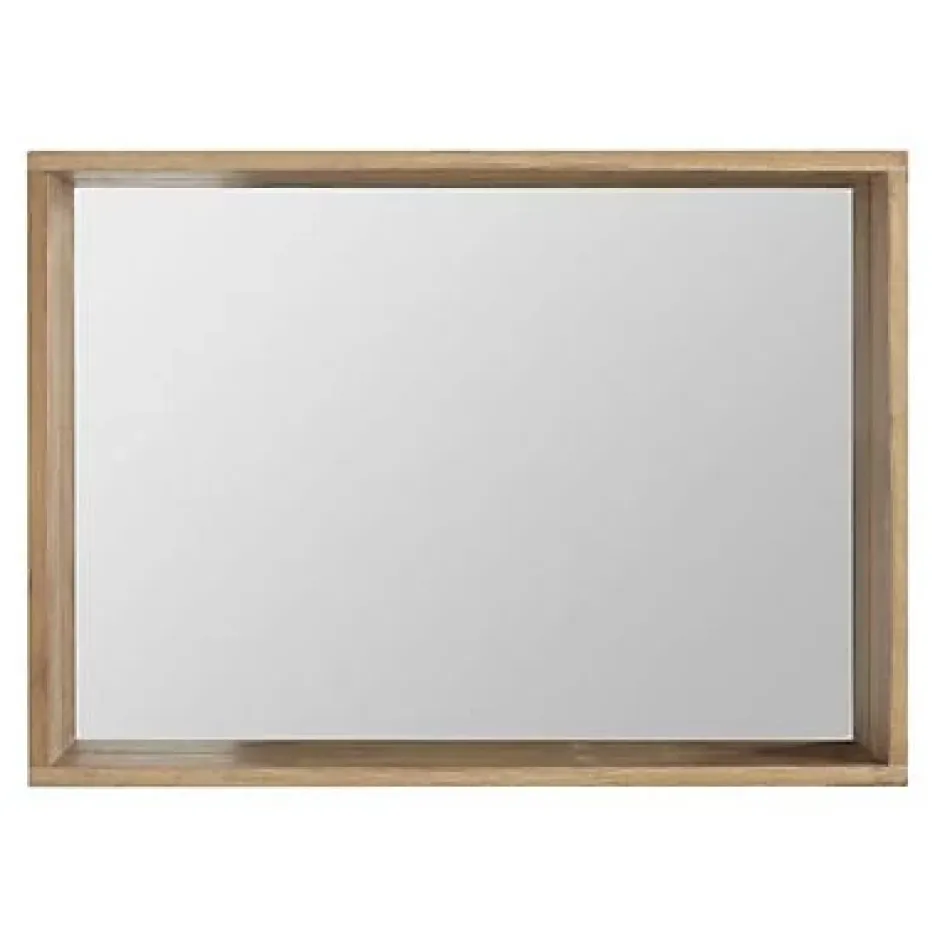 Cooke & Lewis Miroir de salle de bains effet chêne massif l.90 x P.13 x H.65 cm, Harmon