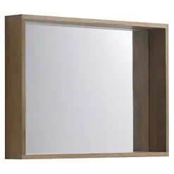 Cooke & Lewis Miroir de salle de bains effet chêne massif l.90 x P.13 x H.65 cm, Harmon