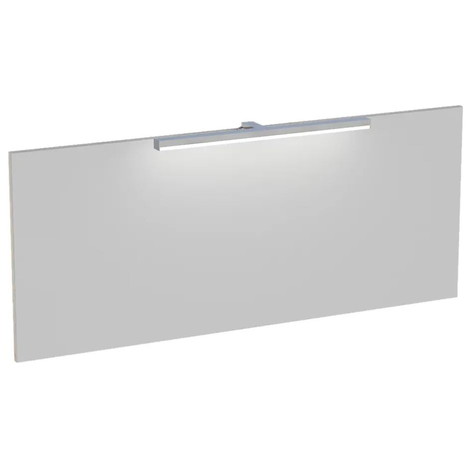 Miroir de salle de bains lumineux LED effet chêne artisan l.120 cm, Calao* Miroir Lumineux