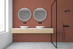 MPGlass Miroir de salle de bains lumineux LED rond Ø 80 cm Denver