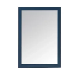 GoodHome Miroir de salle de bains bleu mat l.70 x L.50 x ép.1,6 cm, Perma* Miroir Simple