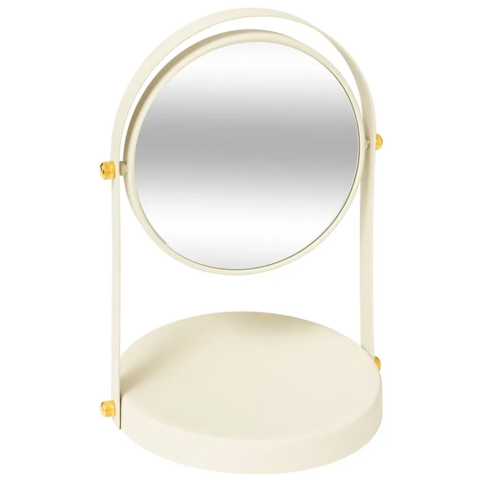 5Five Miroir de salle de bains grossissant et pivotant à poser, ivoire, Duo
