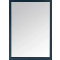 GoodHome Miroir de salle de bains bleu mat l.70 x L.100 x ép.1,6 cm, Perma* Miroir Simple