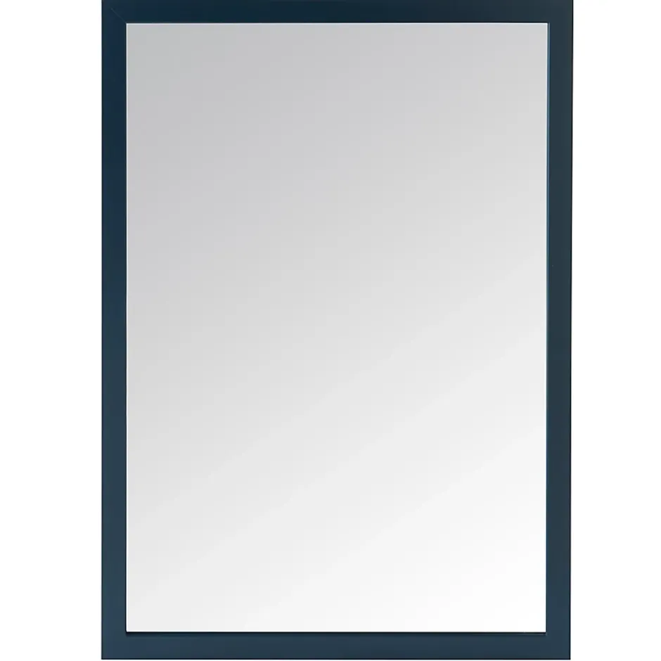 GoodHome Miroir de salle de bains bleu mat l.70 x L.100 x ép.1,6 cm, Perma* Miroir Simple