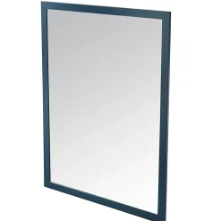 GoodHome Miroir de salle de bains bleu mat l.70 x L.100 x ép.1,6 cm, Perma* Miroir Simple