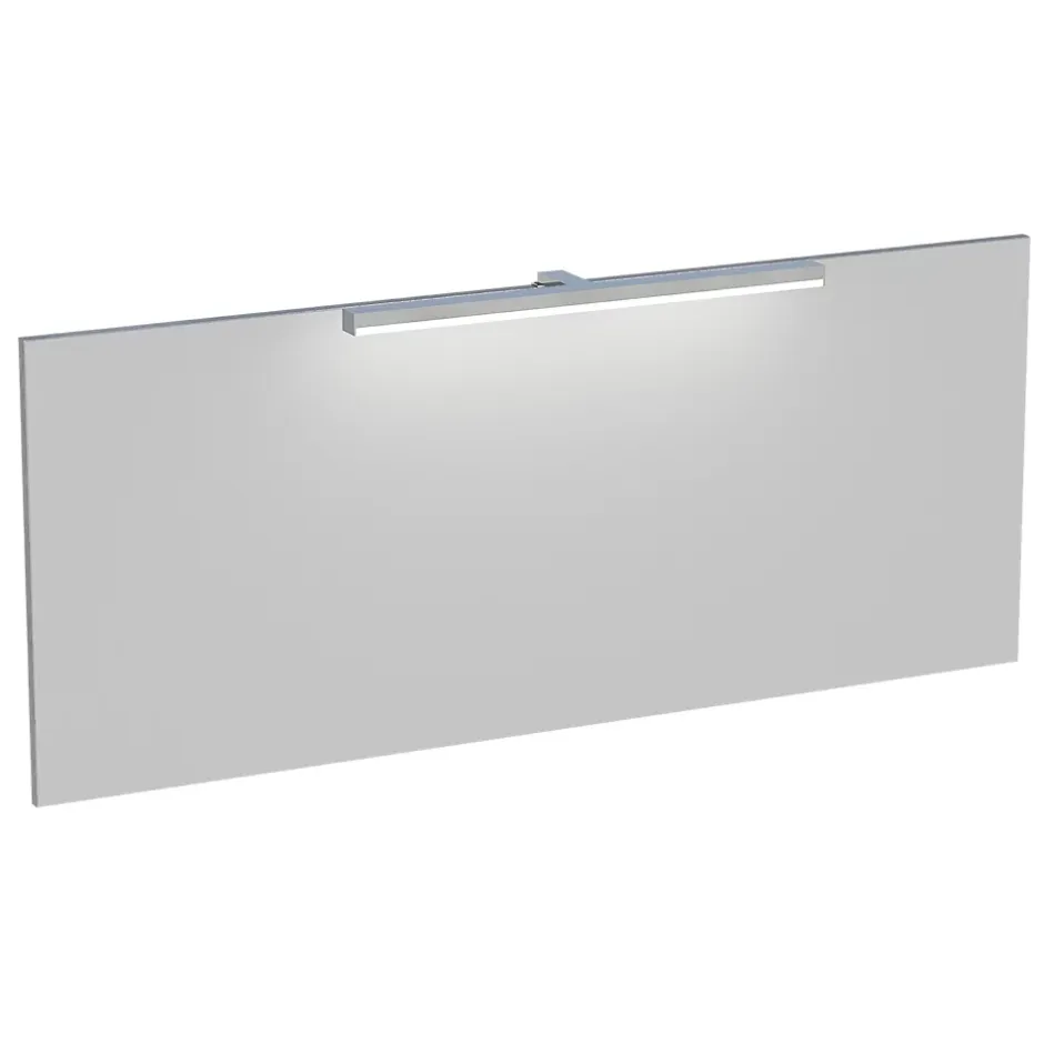 Miroir de salle de bains lumineux LED effet chêne clair l.120 cm, Calao