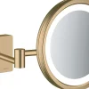 Hansgrohe Miroir de salle de bains lumineux LED grossissant, bronze brossé,
