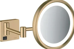 Hansgrohe Miroir de salle de bains lumineux LED grossissant, bronze brossé,