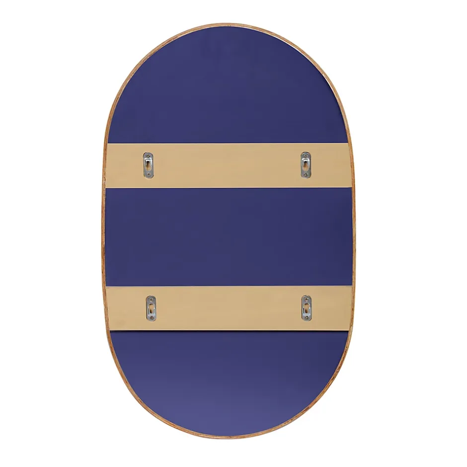 Homesight Miroir de salle de bains ovale l.40 x H.70 cm, placage chêne, Thiam* Miroir Simple