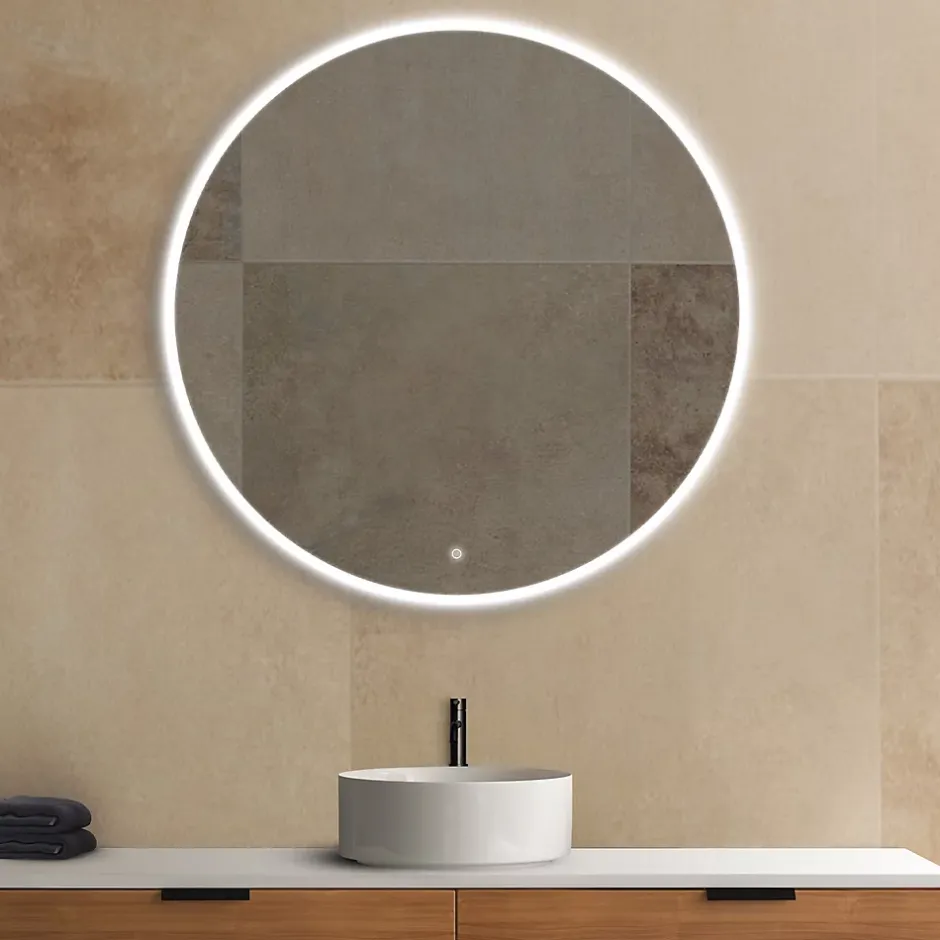 MPGlass Miroir de salle de bains lumineux LED rond Ø 120 cm Bishop 2* Miroir Lumineux