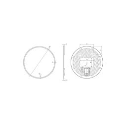 MPGlass Miroir de salle de bains lumineux LED rond Ø70 cm, argenté, Bishop* Miroir Lumineux