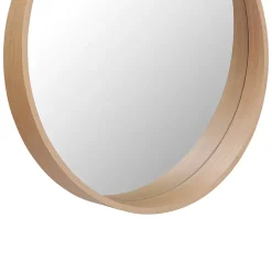 Homesight Miroir de salle de bains rond Ø.60 cm, placage chêne, Thiam* Miroir Simple