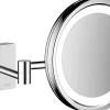 Hansgrohe Miroir de salle de bains lumineux LED grossissant, chromé,* Miroir Grossissant Lumineux