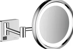 Hansgrohe Miroir de salle de bains lumineux LED grossissant, chromé,* Miroir Grossissant Lumineux