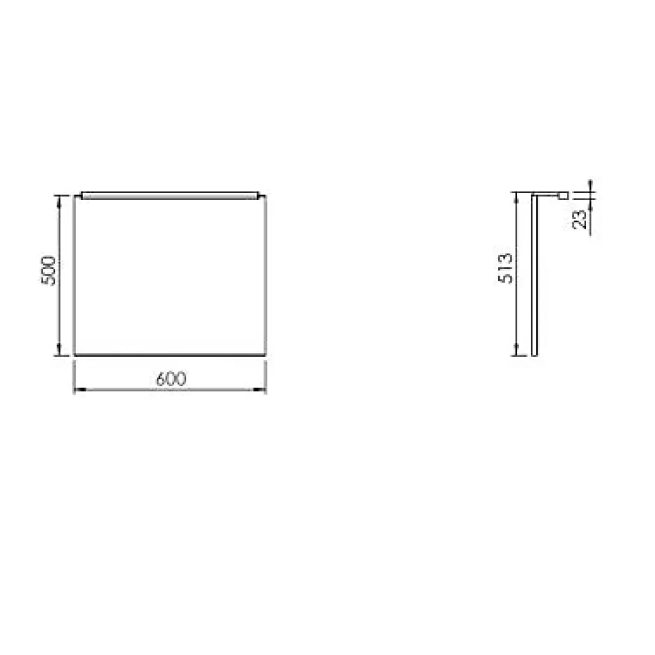 Miroir de salle de bains lumineux LED effet chêne clair l.60 cm, Calao* Miroir Lumineux