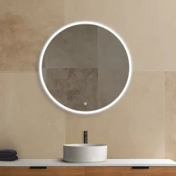 MPGlass Miroir de salle de bains lumineux LED rond Ø 100 cm Bishop 2