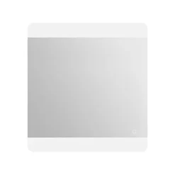 MPGlass Miroir de salle de bains lumineux LED, argenté l.70 x H. 65 cm, Vague