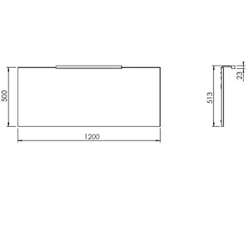 Miroir de salle de bains lumineux LED effet chêne l.120 cm, Calao
