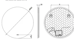 MPGlass Miroir de salle de bains rond lumineux à LED Ø80 cm, Aurora