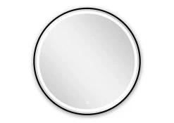 MPGlass Miroir de salle de bains lumineux LED noir rond Ø80, Naos Black* Miroir Lumineux